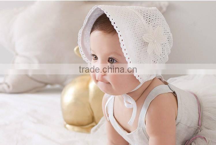 New Baby Lace Bonnet Hat Lacy Baby Girl Bonnet Hat Newborn Lace Ruffled Baby Bonnet