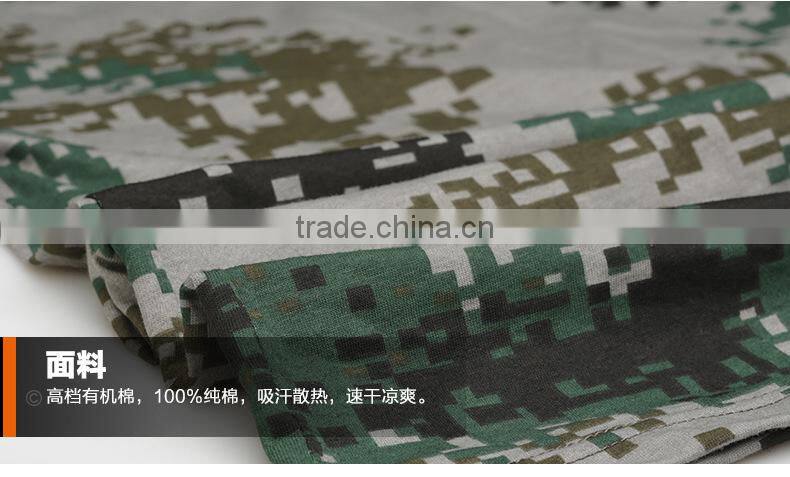 Fashion 2016 Man Casual Camouflage T-shirt Men Cotton Army Tactical Combat T Shirt Military Sport Camo Camp Mens T Shirts