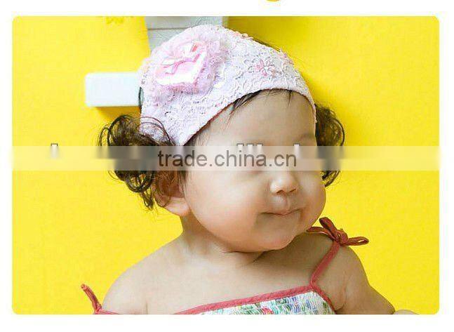 Lovely new style wholesal nylon bow baby head band