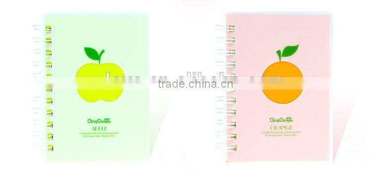 cute colors PP cover notepad customizable wire-o binding memo pad