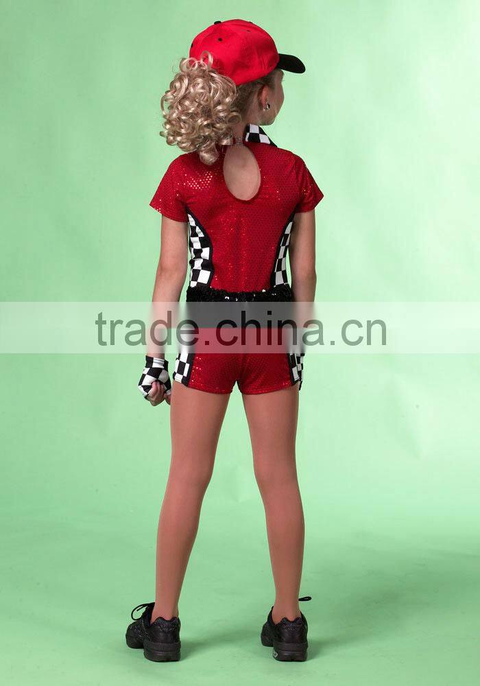 Exciting new arrival speed racer dance shortall for children girls