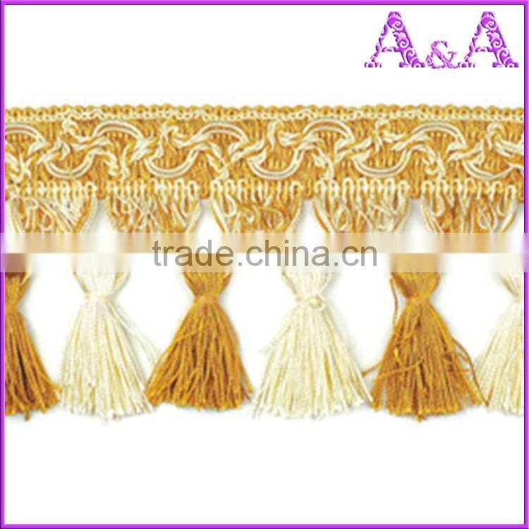 Expo International Yard Chainette Fringe Trim, 2-Inch,Yellow