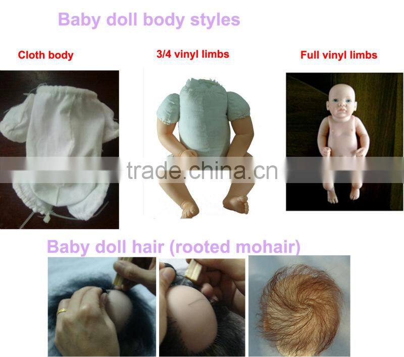 goedkope siliconen baby doll/reborn baby doll kits vinyl/real baby dolls cute newborn baby dolls