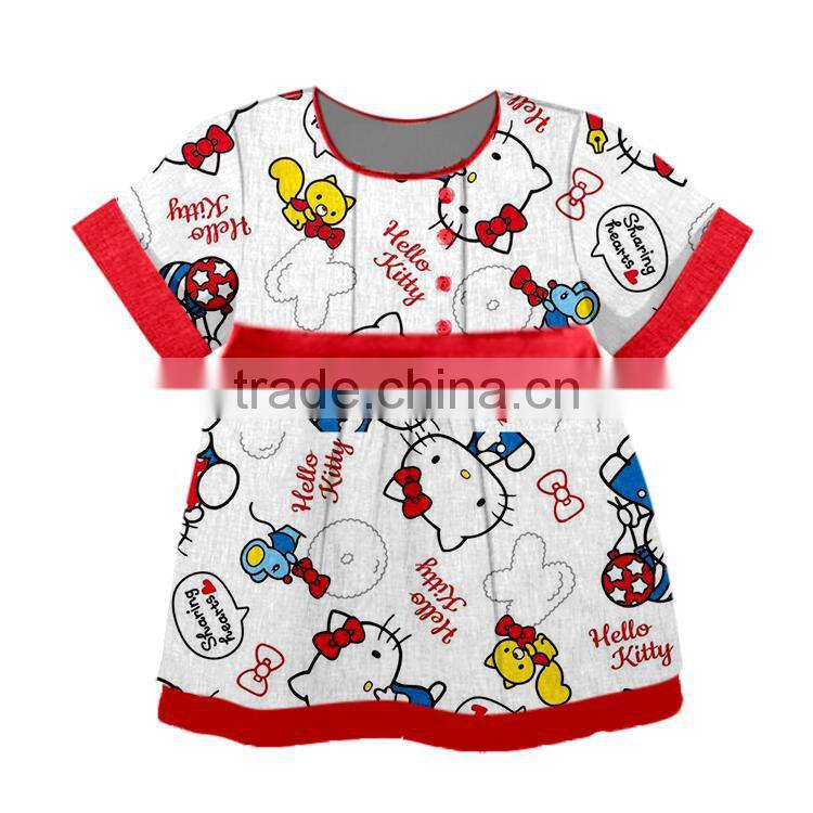 Printed with a pattern of folds of short-sleeved children's clothing is very beautiful in the Alibaba online store