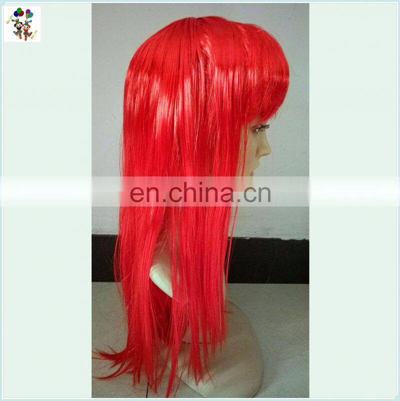 Adult Womens Red White Devil Angel Halloween Party Synthetic Wigs HPC-0075