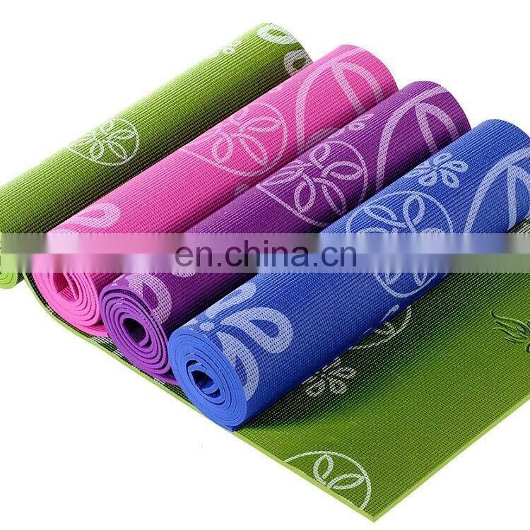 Wholesale custom printed PVC eco yoga mat manufacturer with yoga mat bag
