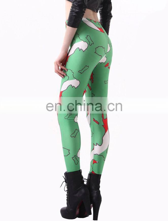 Italy flag green galaxy leggings