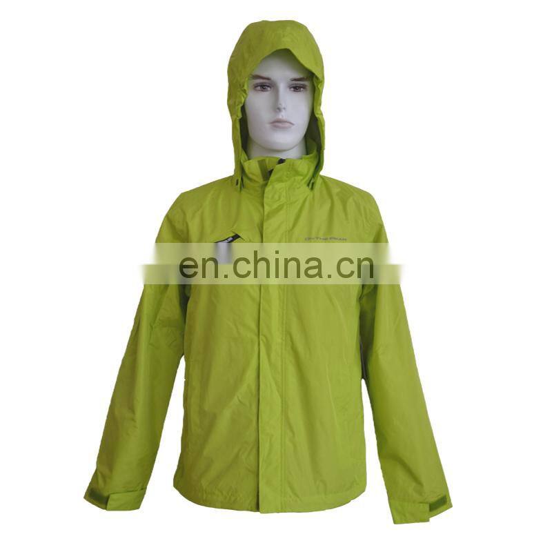 high quality custom breathability grass green rain jacket with pants