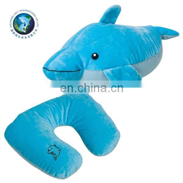 Convertible 2 in 1 memory foam neck pillow Custom kids stuffed animal soft plush dragon dinosaur u shape travel pillow