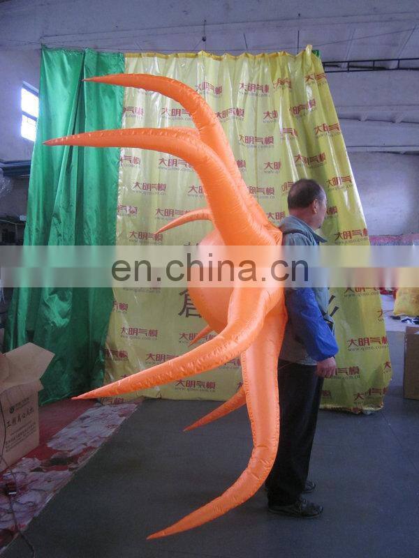 customized backpack inflatable advertising of octopus for stage decoration