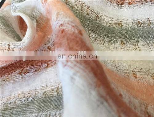 New design wholesale 100% linen fabric price per meter for lady dress