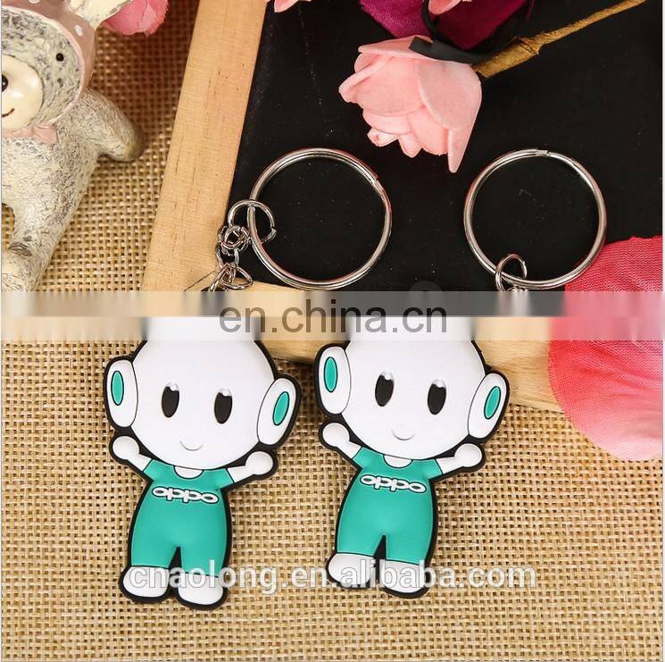 cartoon character 2D/3D soft pvc plastic keychain,rubber keyring with embossed custom logo