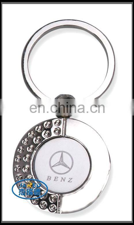 cheap custom shape metal keychain classic car logo keychain in silver color