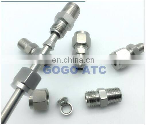 High quality quick coupler ZG 3/4'' male thread O.D 6 8 10 12 14 16 18 mm hard tube stainless steel straight connectors fittings