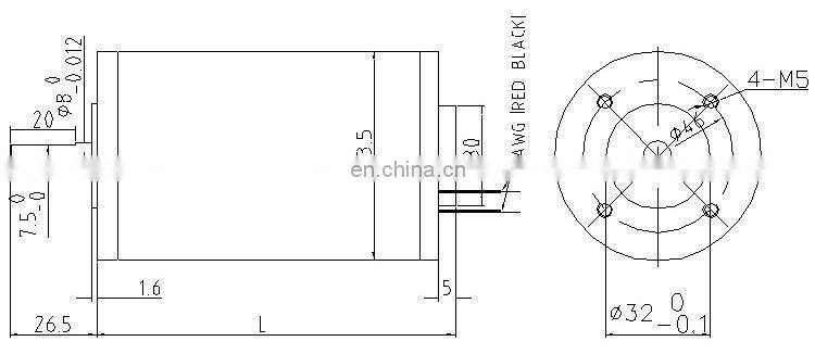 OD 63 mm 3000 rpm brushed dc motor 24v high speed permanent magnet motor BMM376