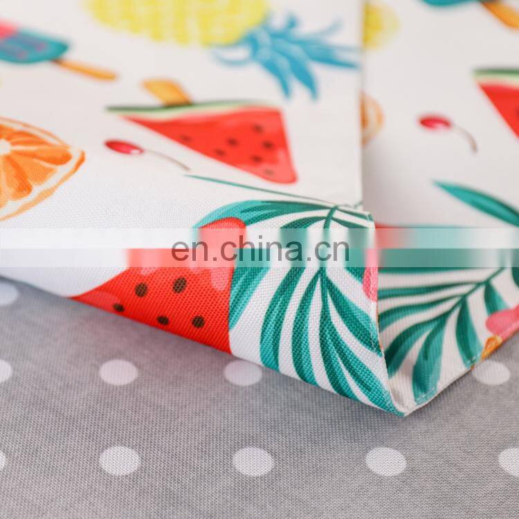 Digital Print 100% Polyester Printed Summer Fruit Table Cloth Runner for Wedding Party Banquet Decoration