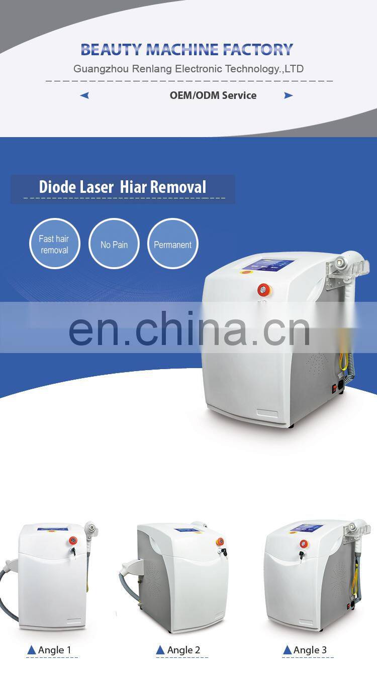 Salon clinic use 808 diode / laser diodo portable for painless hair removal