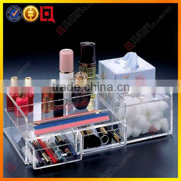 Multilevel Facial cream acrylic cosmetic counter display racks cosmetics