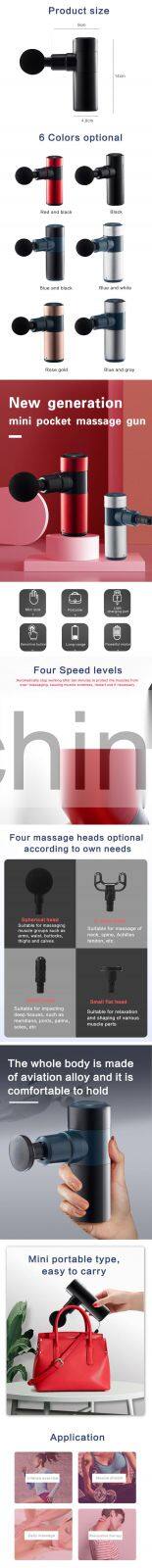 Portable Handheld Massager Vibration Body Battery Time West Rubber body Massage Guns/Gun