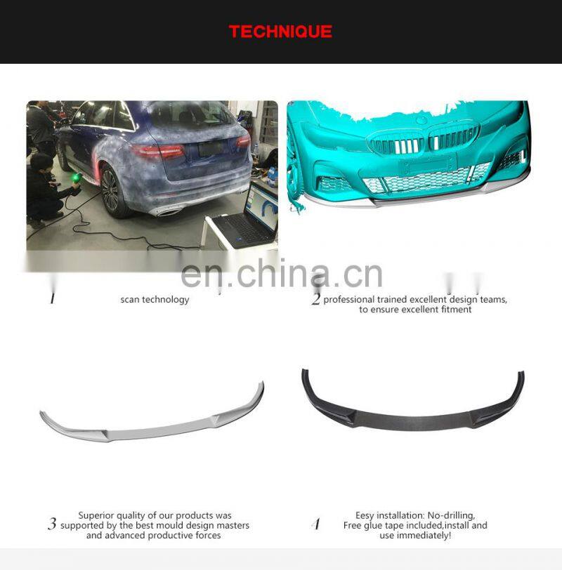 Fresh New popular carbon fiber front bumper lip for BMW 3 series G20 G28 M-sport 2020