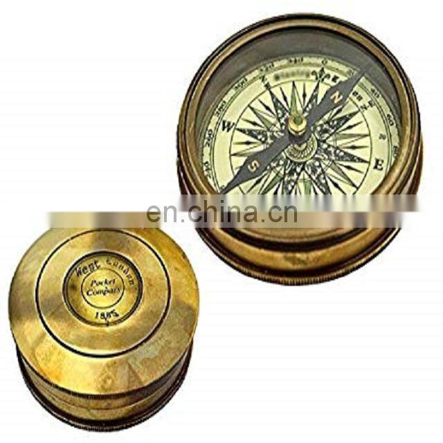 vintage brass compass