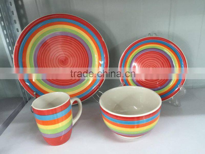 hand made ceramic dinner set,oriental dinner set,enamel dinner set
