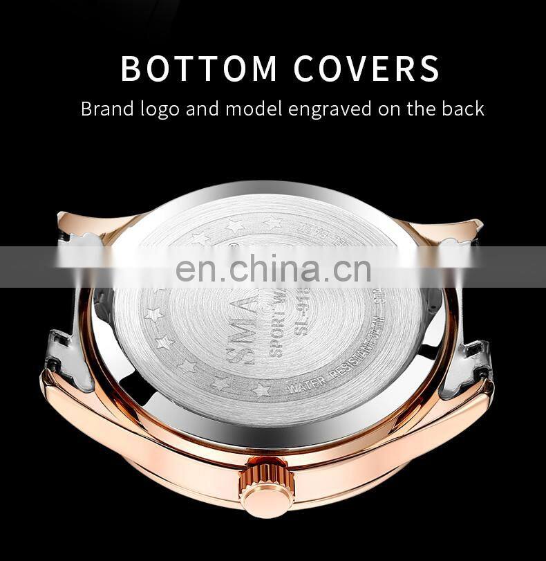 SMAEL 9180 Quartz Watch For Men SMAEL Golden Watches Waterproof Auto Date Male Clock Analog Stainless Steel Watches