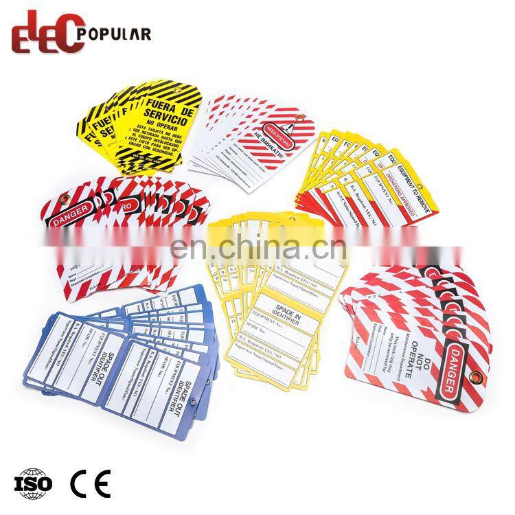 Industry Equipment Locked Out Pvc Safety Lockout Tagout Warning Tags