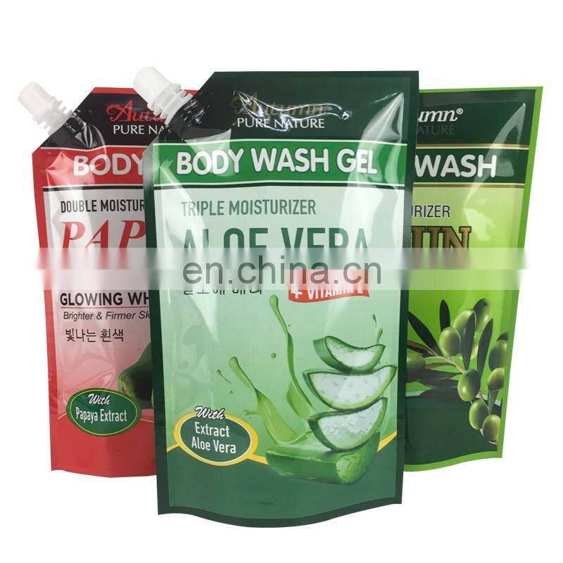 doypack liquid soap / liquid soap doypack pouch / plastic spout liquid soap packaging bag