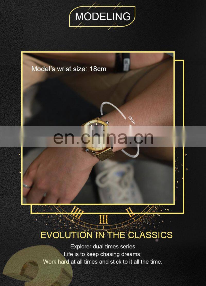 NAVIFORCE 9117 Luxury Quartz Movement Steel Watch Stainless Steel Week Display Luminous Wristwatches Wholesale Watches