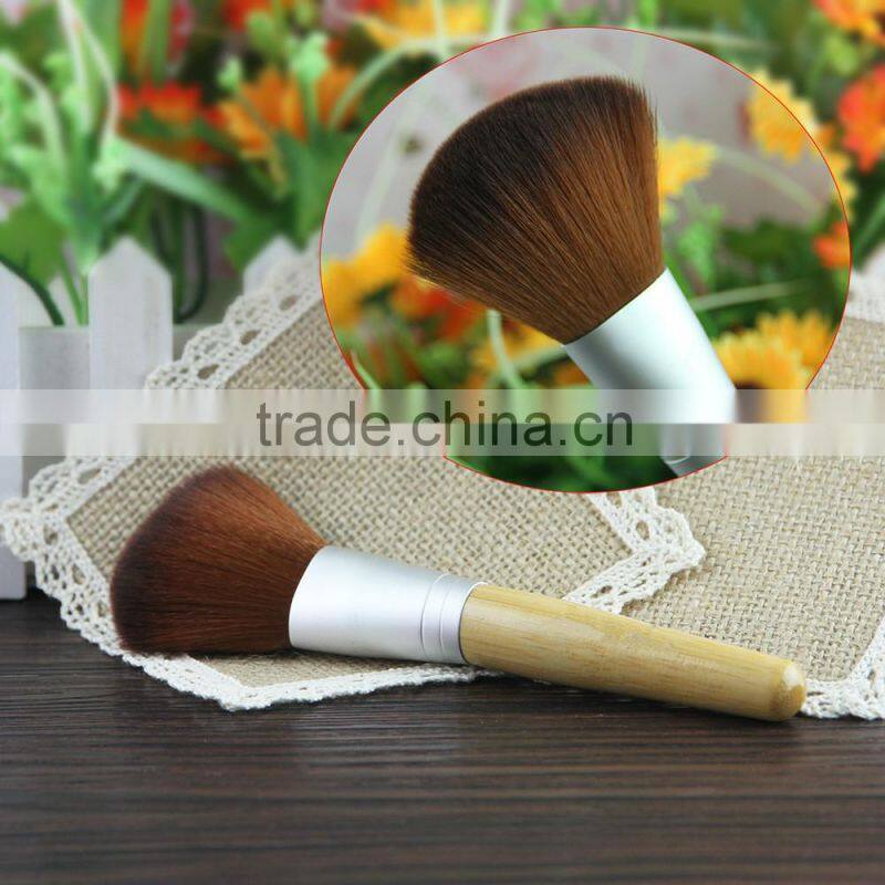 Bamboo handle synthetic hair makeup brushes set,private label cosmetics makeup
