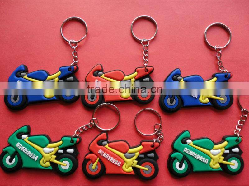 custom 2D soft PVC keychain, cheap bulk 3D rubber key rings, promotion plastic keychain
