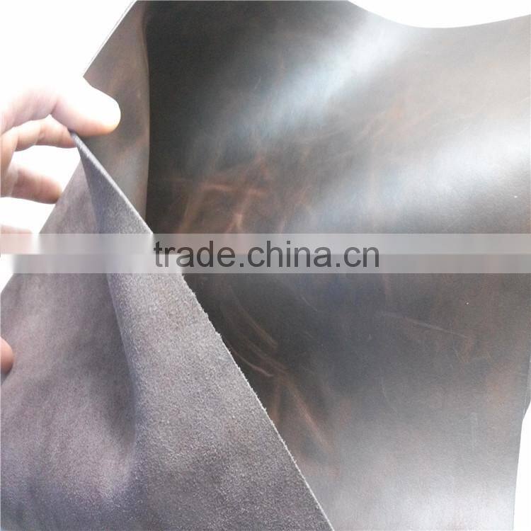Cow pull up genuine china leather