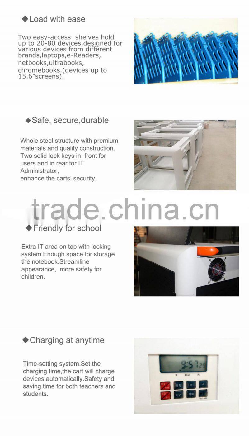 Tablet charging cart mobile charging cart school storage cabinet
