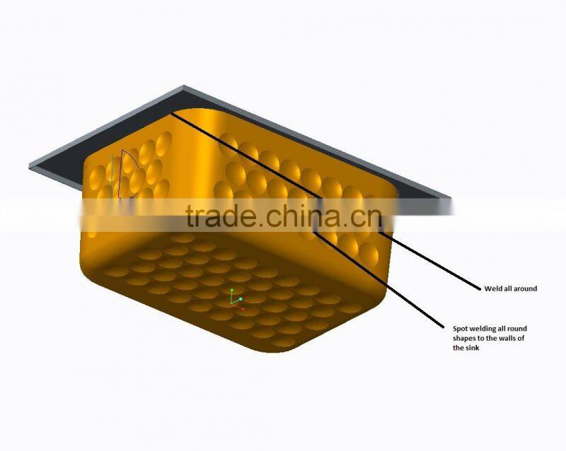 Stainless steel sink for automobile