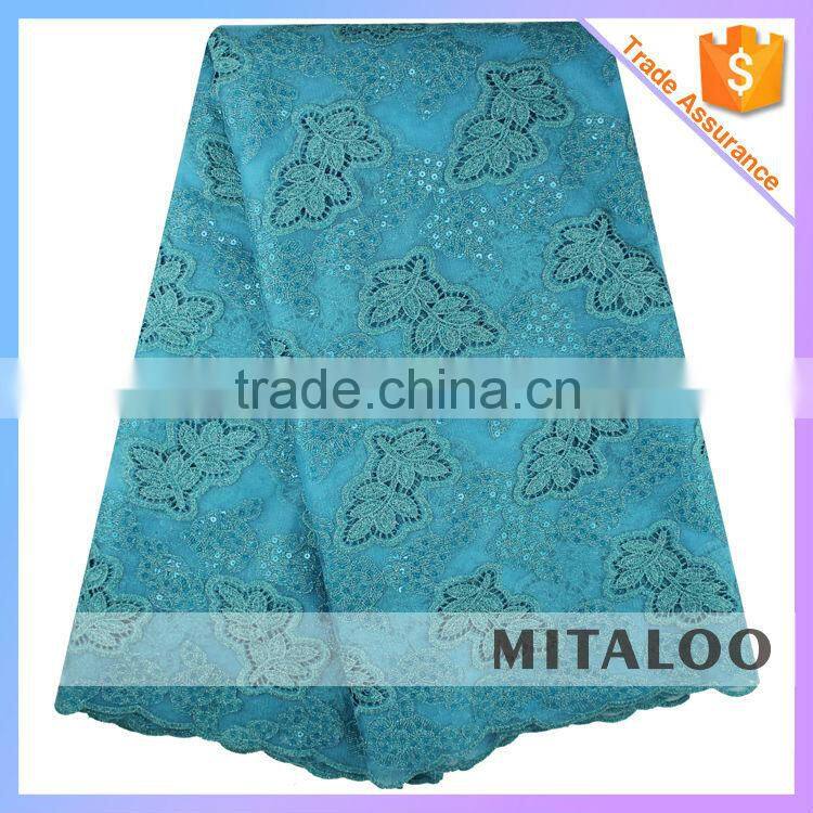 Mitaloo MOG0201 New Double Organza Lace Embroidered Fabric With Sequins