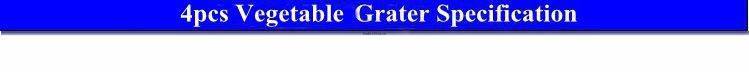 Multi Function Grater /manual cheese grater set /4pcs vegetable grater