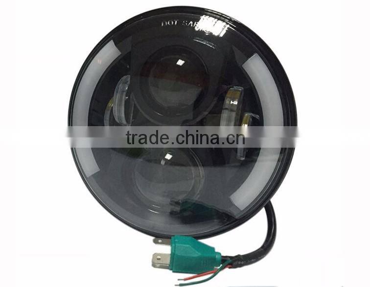 Multifunction off road 7" round led jeep headlight 80W for USA pickup trucks