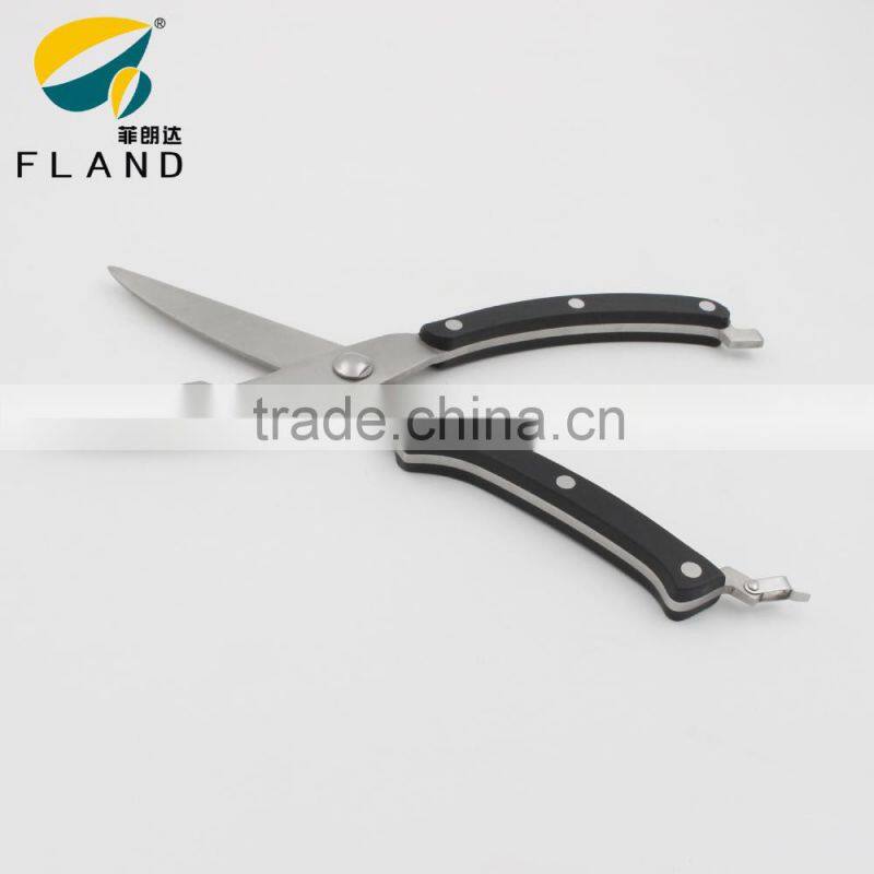 Factory supply sharp made of stainless steel and pom handle chicken bone scissors
