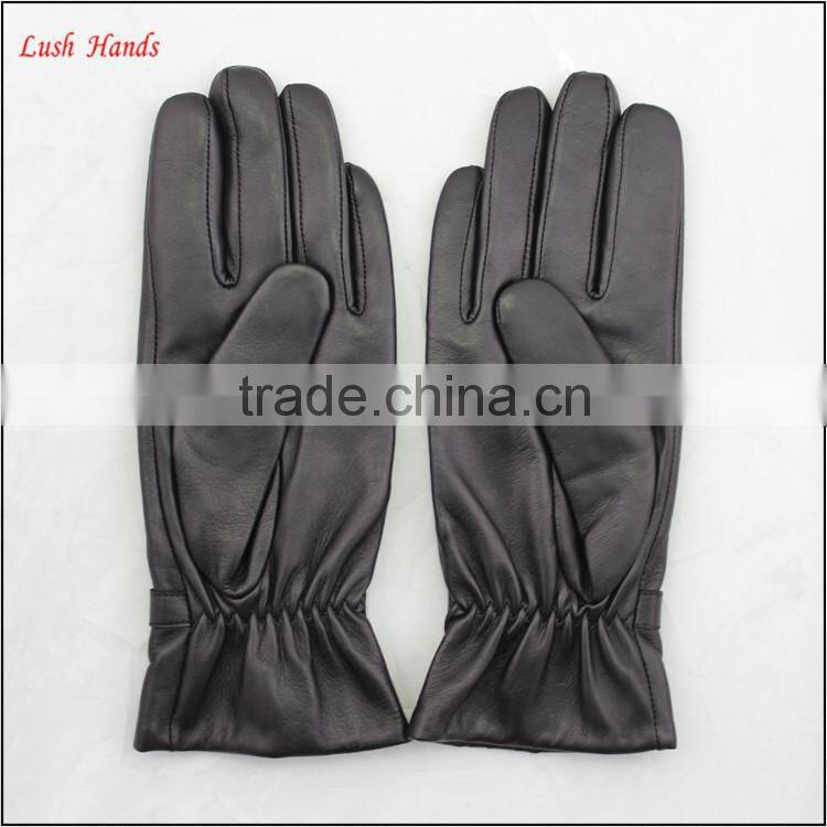 ladies winter cheap leather hand gloves black women