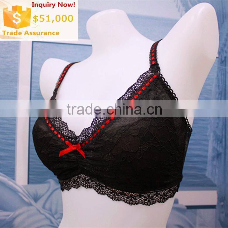 sex lace & mesh bra ,No mold cup
