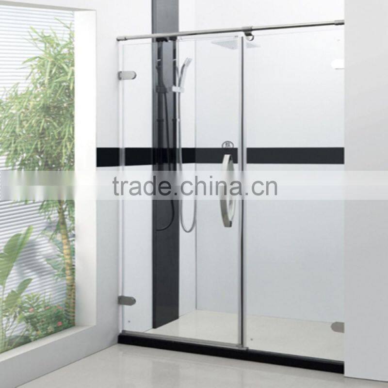 Hotel Used Aluminium Alloy Framed Sliding Glass Shower Enclosure