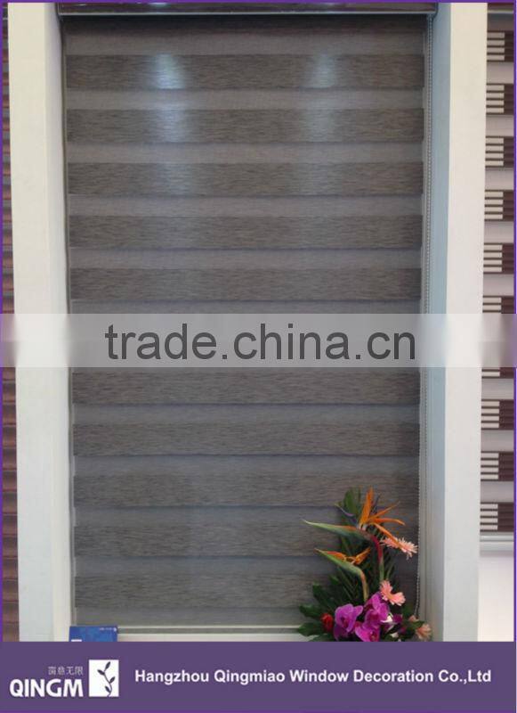 Blackout fabric window zebra roller blinds sun strip curtain