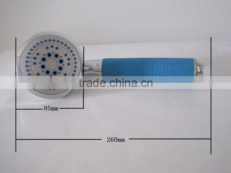 Six functions chrome shower abs shower head matching shower