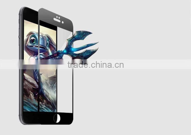 Color Full screen cover tempered glass screen protector for iphone 6, film for iphone 6 plus