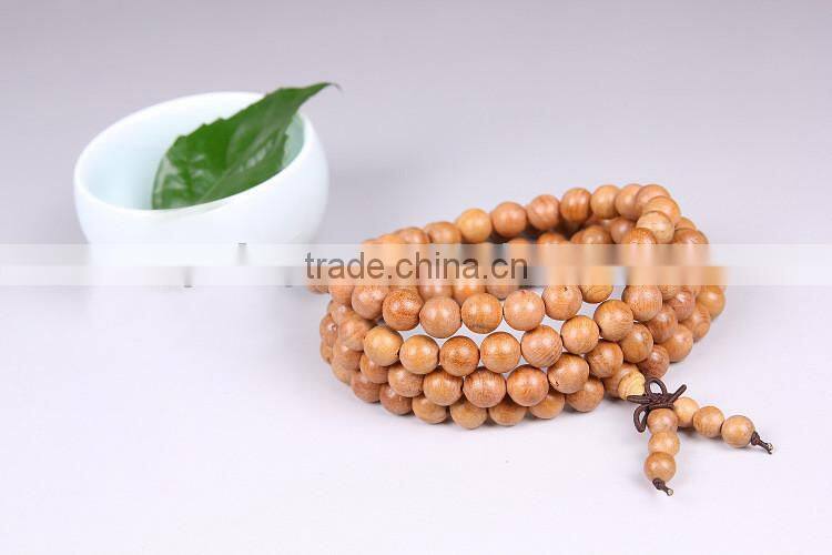 108 Wood Beads with Pendant,Japa Mala Bracelet/Necklace with Chinese Knot