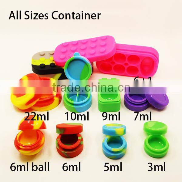 Customized silicone non-stick container 26ml concentrate oil silicone wax barrel drum silicone weed jar