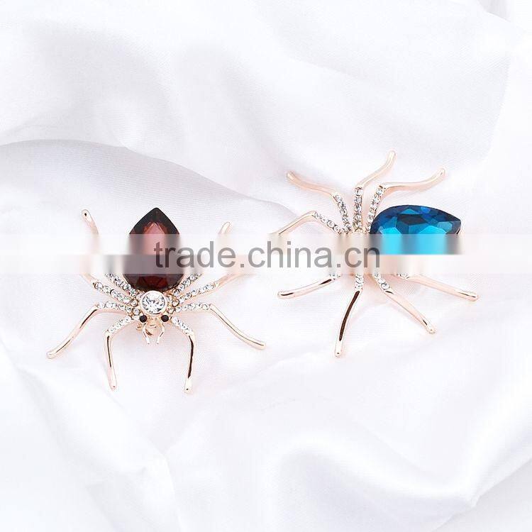Upscale Jewelry Zircon Diamond Brooch Alloy Spider Personalized Jewelry Wholesale Clothing