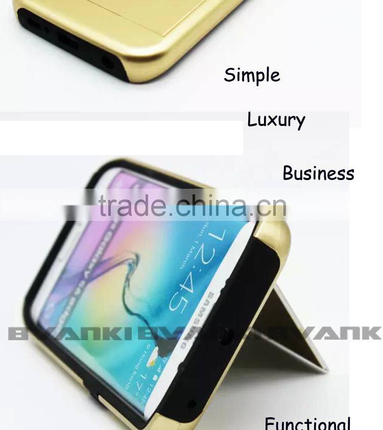 multifunction Card Holder Stand Phone Case for samsung galaxy s6 edge case 2015 High Quality smart flip cover case for Samsung