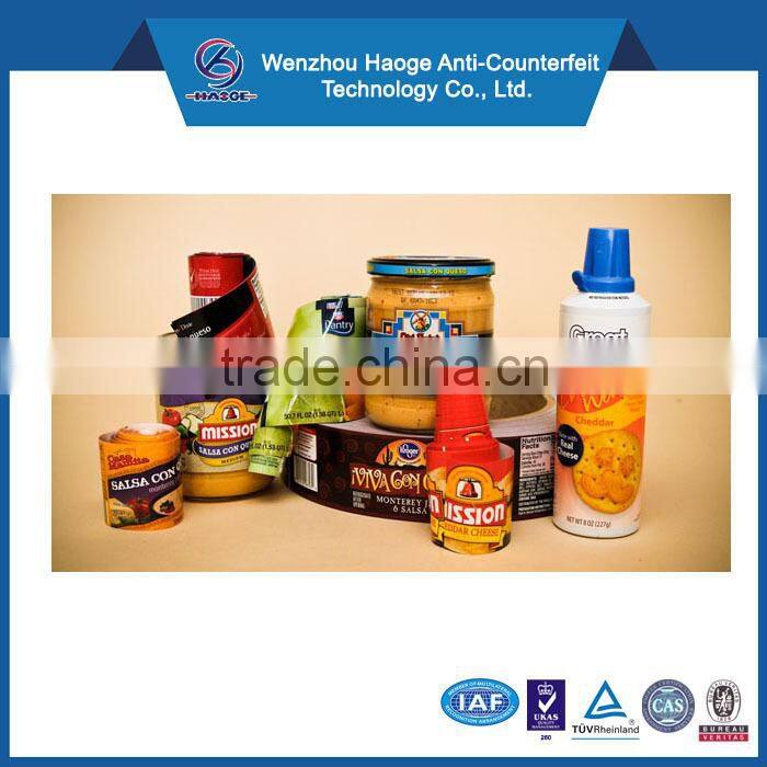 Laundry Detergent Label for Plastic Big Bottles with Corrosion Resistance